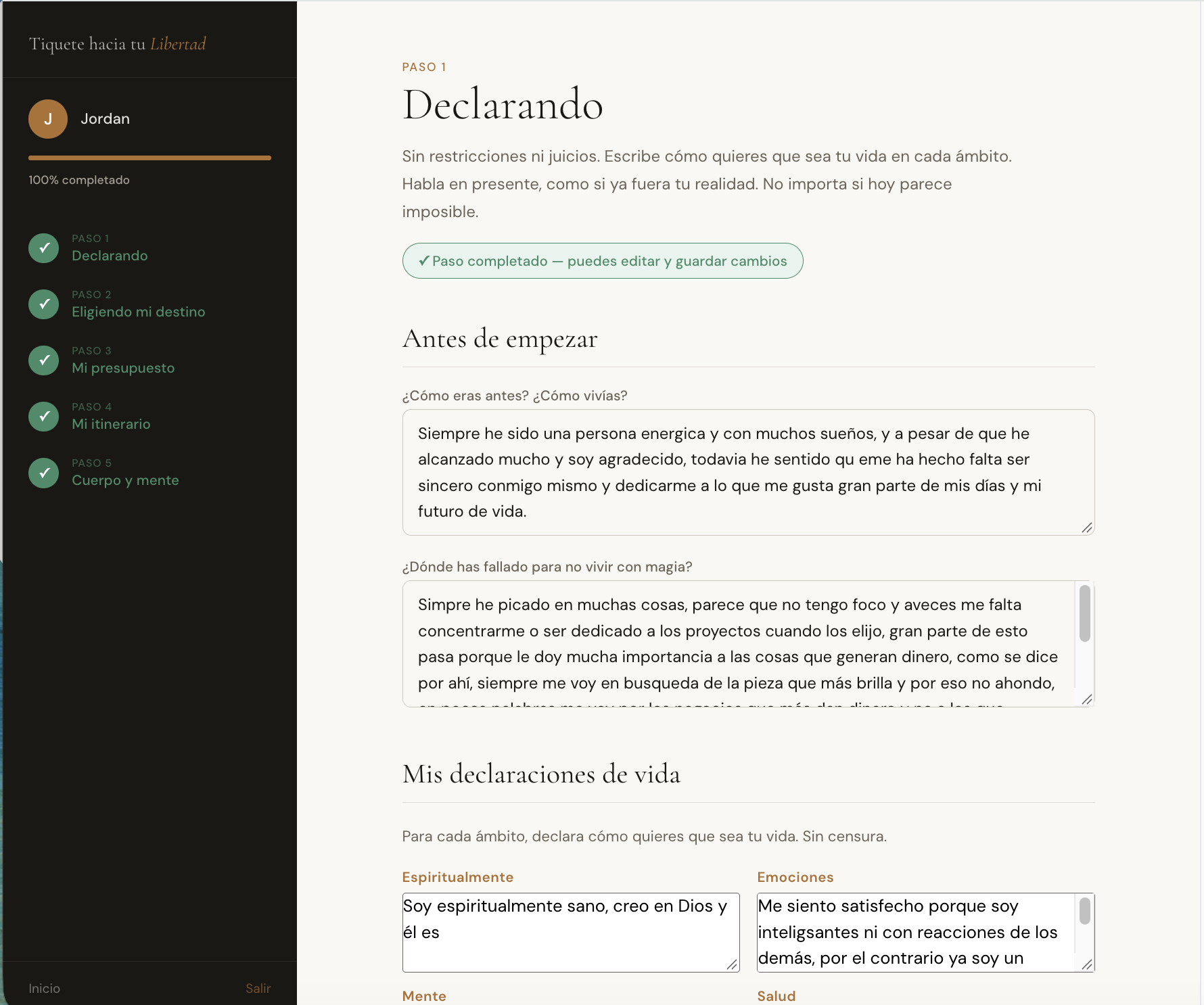 Paso 1 — Declarando